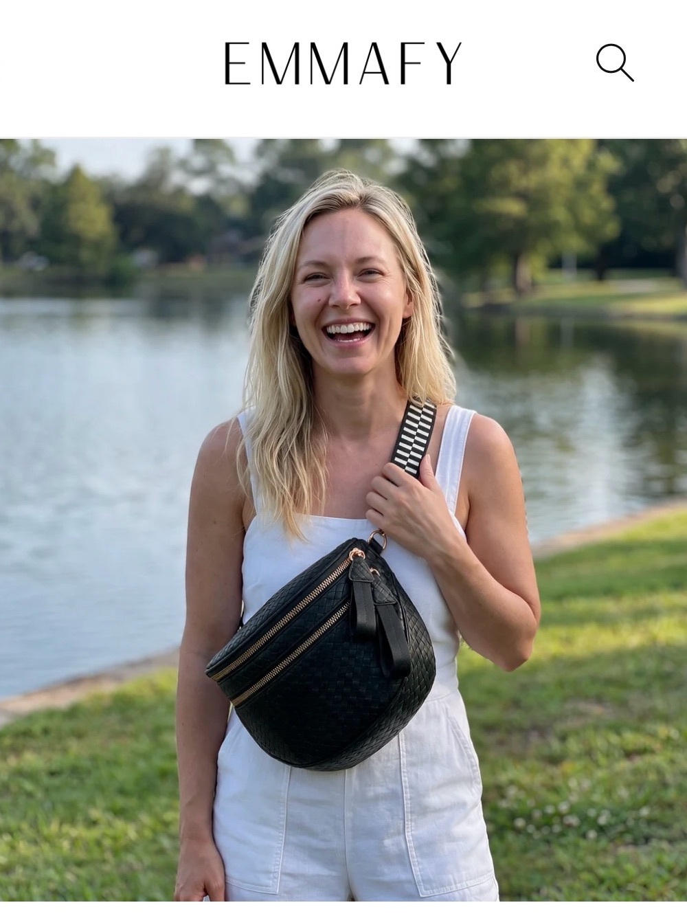 Emmafy Brown Woven Crossbody Bag